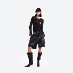 Gothic Halter Drawstring Tie Jersey Tank Top